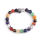 La main 7 Chakra Stone naturel alliage Lion Perle Bracelet Bracelet